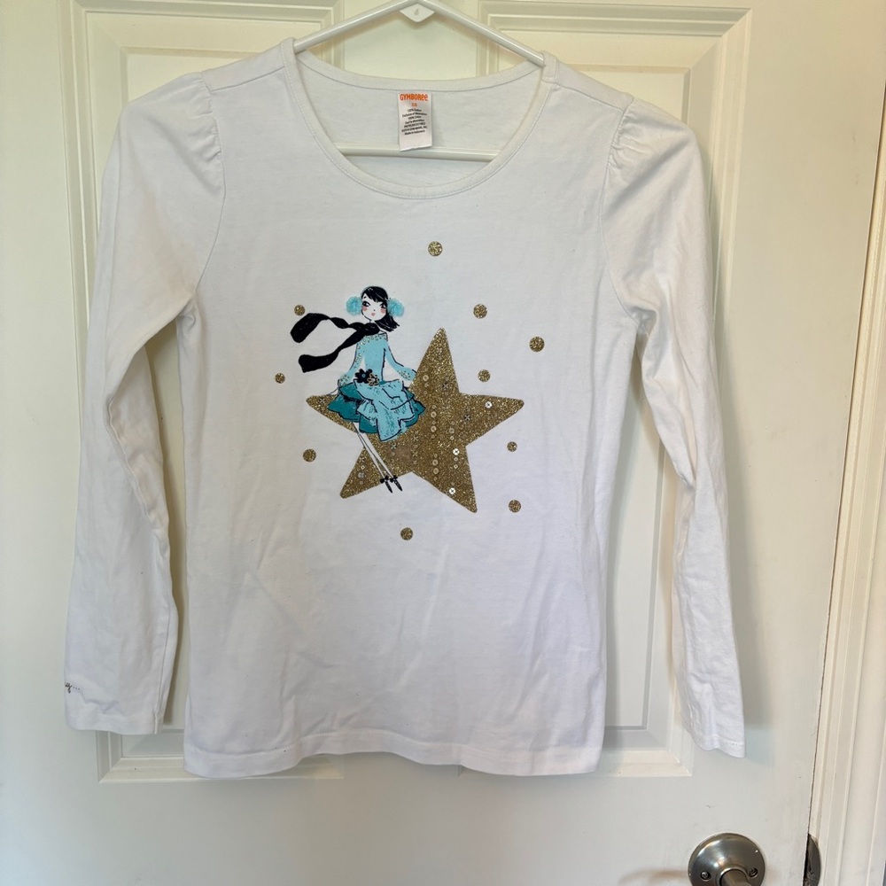 Gymboree Tee, excellent condition, star and sequins